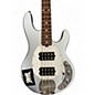 Used Sterling by Music Man Sub 4 Silver Electric Bass Guitar