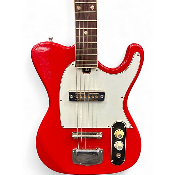 Vintage 1960s Kimberly Electric red Solid Body Electric Guitar
