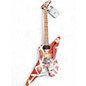 Used EVH SHARK STRIPE RED AND GRAY STRIPES Solid Body Electric Guitar thumbnail