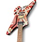 Used EVH SHARK STRIPE RED AND GRAY STRIPES Solid Body Electric Guitar