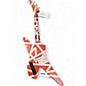 Used EVH SHARK STRIPE RED AND GRAY STRIPES Solid Body Electric Guitar