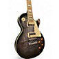 Used Gibson Les Paul Traditional Pro V Flame Top Trans Black Solid Body Electric Guitar