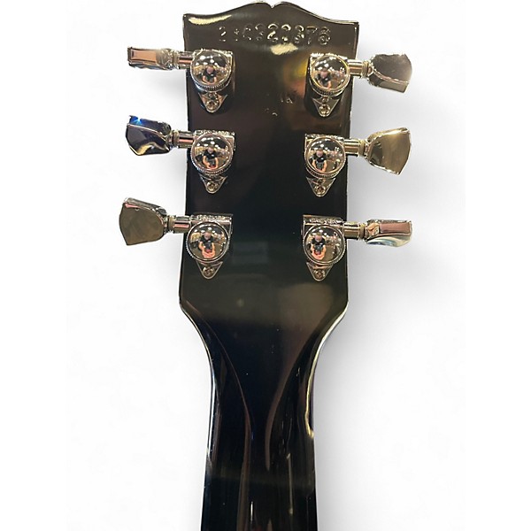 Used Gibson Les Paul Traditional Pro V Flame Top Trans Black Solid Body Electric Guitar