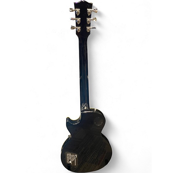 Used Gibson Les Paul Traditional Pro V Flame Top Trans Black Solid Body Electric Guitar