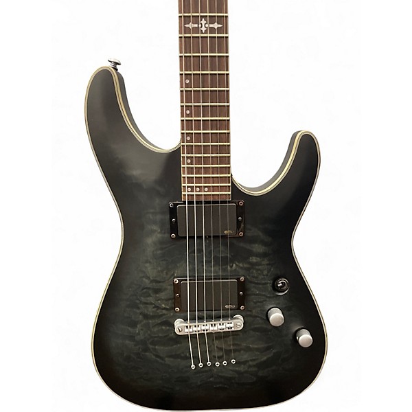 Used Schecter Guitar Research C1 Platinum translucent blacl Solid Body Electric Guitar