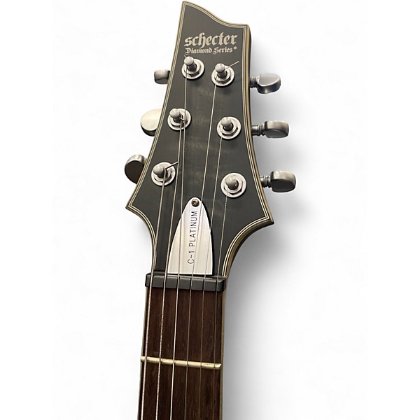 Used Schecter Guitar Research C1 Platinum translucent blacl Solid Body Electric Guitar