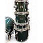 Used Ludwig 5 Piece ELEMENT EVOLUTION green sparkle Drum Kit