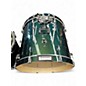 Used Ludwig 5 Piece ELEMENT EVOLUTION green sparkle Drum Kit