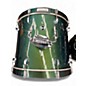 Used Ludwig 5 Piece ELEMENT EVOLUTION green sparkle Drum Kit