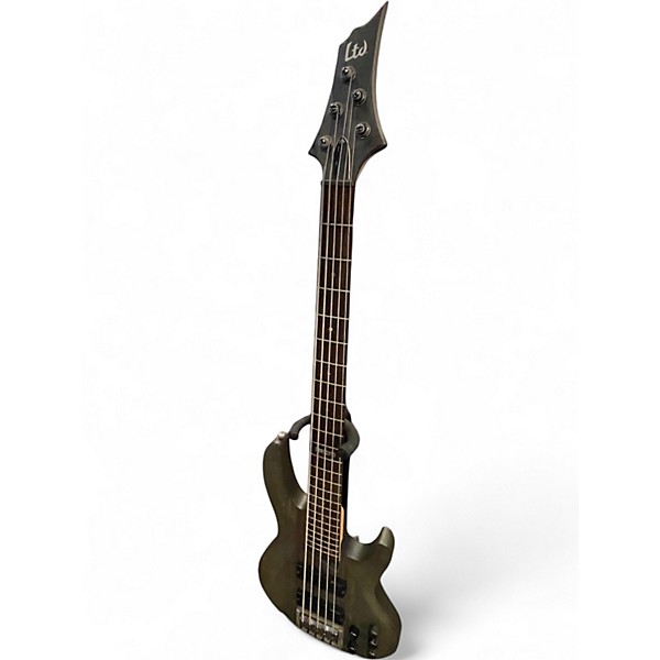 Used ESP LTD B205SM 5 String black satin Electric Bass Guitar