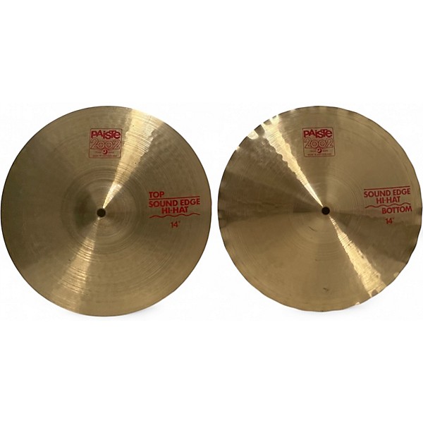 Used Paiste 14in 2002 SOUND EDGE HI HAT PAIR Cymbal
