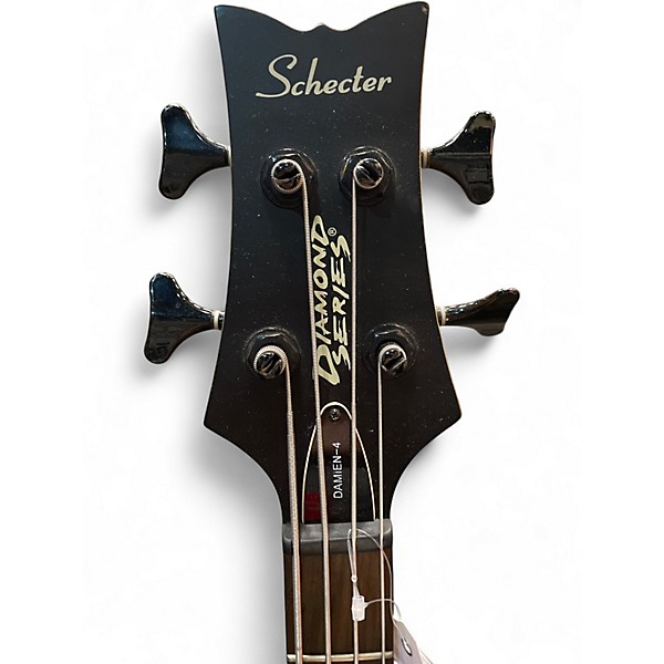 Used Schecter Guitar Research Damien 4 String Black Electric Bass Guitar