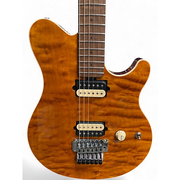 Used Ernie Ball Music Man Axis One Piece Translucent Gold Solid Body Electric Guitar
