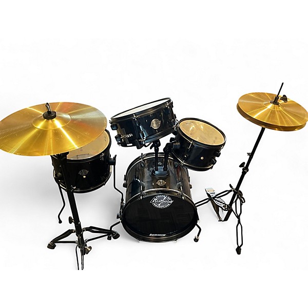 Used Ludwig 4 Piece Questlove Pocket Kit Black Sparkel Drum Kit