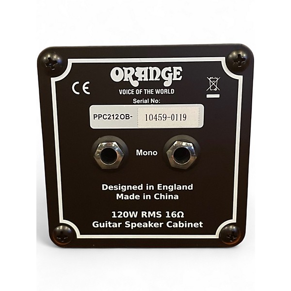 Used Orange Amplifiers PPC212C 2x12 Guitar Cabinet