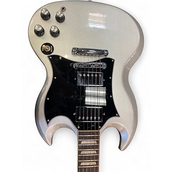 Used Gibson SG Metallic Silver Solid Body Electric Guitar