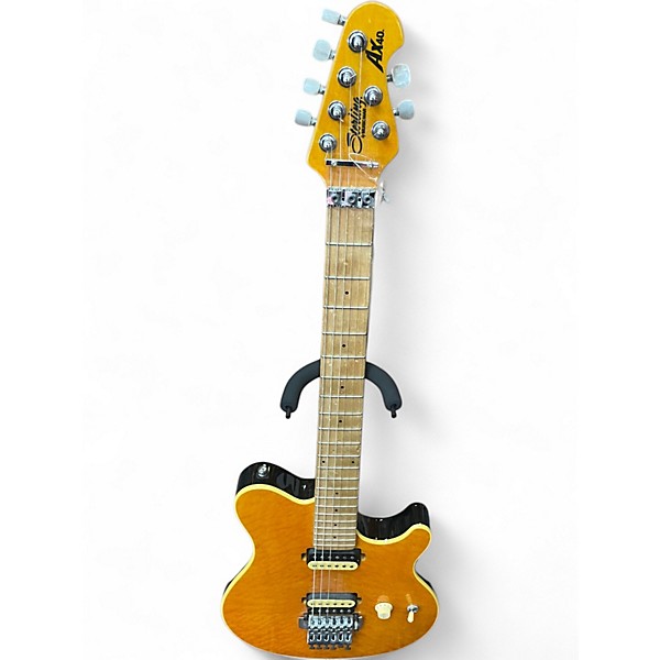 Used Sterling by Music Man AX40 YELLOW Solid Body Electric Guitar