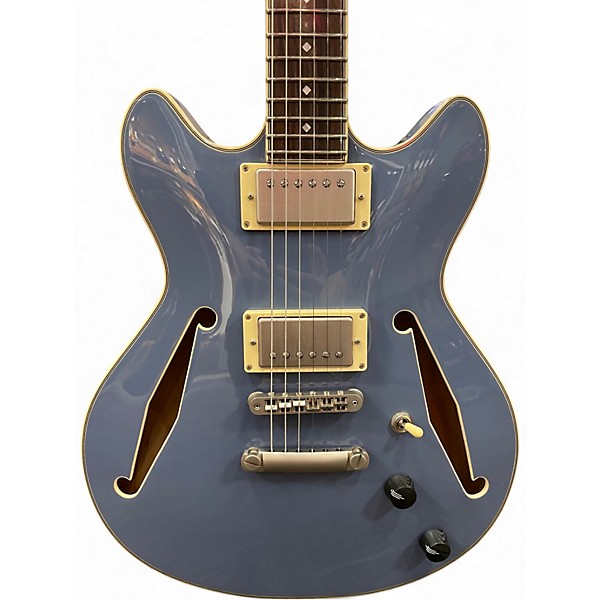 Used D'Angelico EXCEL MINI DC TOUR Blue Hollow Body Electric Guitar