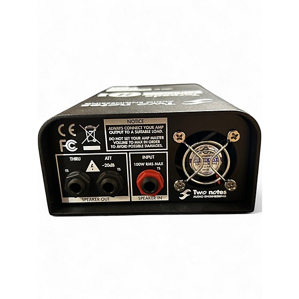 Used Two Notes Audio Engineering Torpedo Captor Loadbox/Attenuator/DI Black 8 Ohm Direct Box