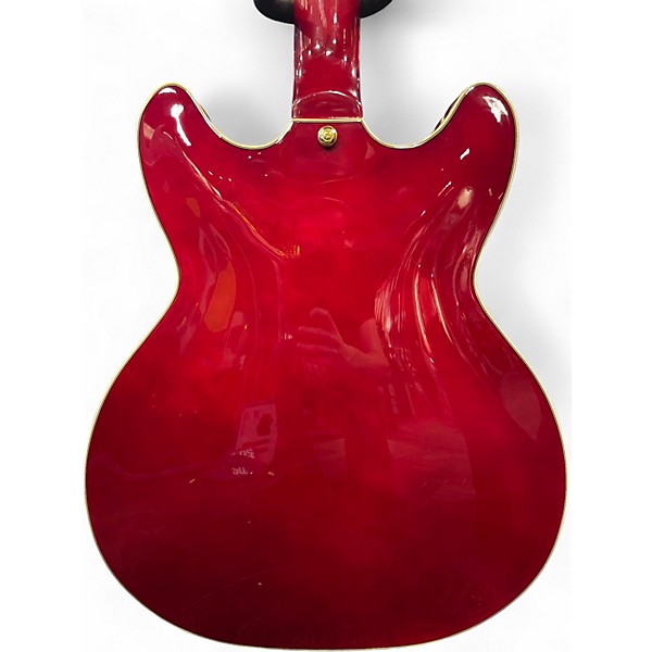Used 2015 Washburn HB35 Candy Apple Red Hollow Body Electric Guitar