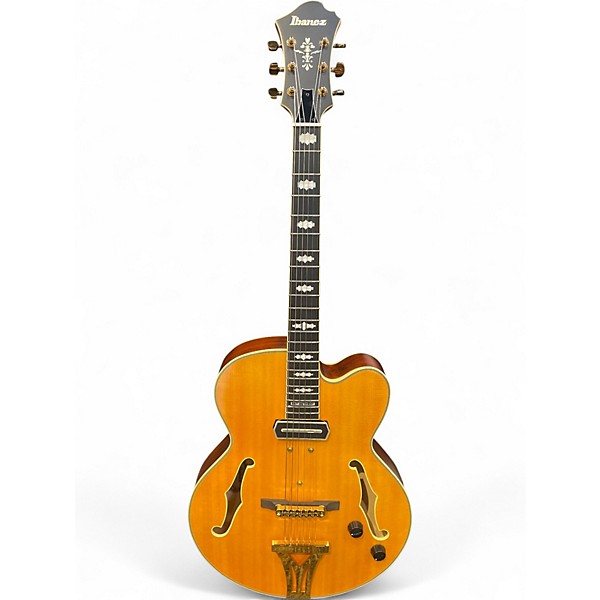 Used Ibanez PM3C Natural Hollow Body Electric Guitar