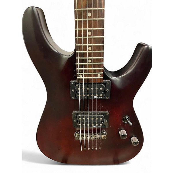 Used Schecter Guitar Research C-1 SGR Red to Black Fade Solid Body Electric Guitar