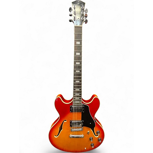 Used Larry Carleton H7 Cherry Sunburst Hollow Body Electric Guitar