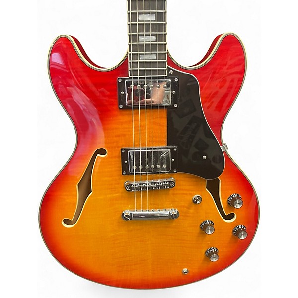 Used Larry Carleton H7 Cherry Sunburst Hollow Body Electric Guitar