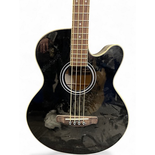 Used Ibanez AEB5E Black Acoustic Bass Guitar