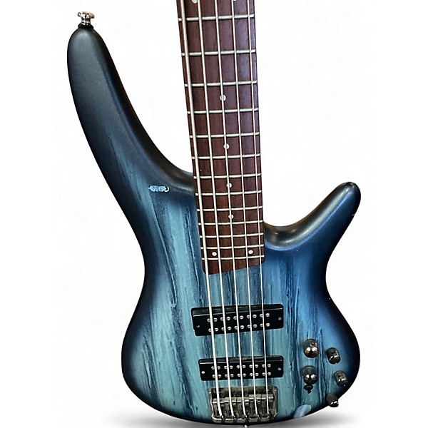 Used Ibanez SR305 5 String Blue Electric Bass Guitar
