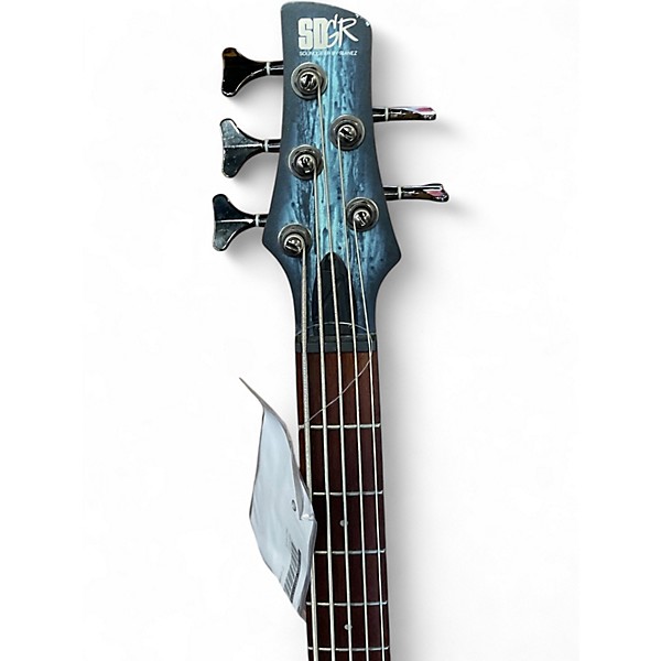 Used Ibanez SR305 5 String Blue Electric Bass Guitar