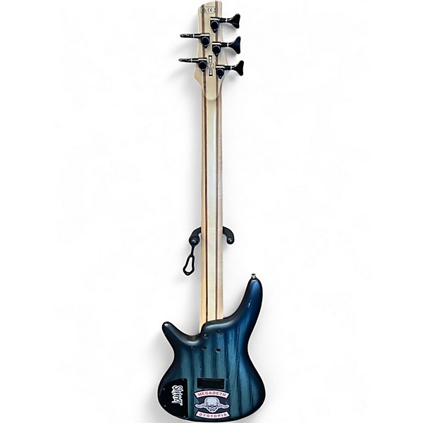 Used Ibanez SR305 5 String Blue Electric Bass Guitar