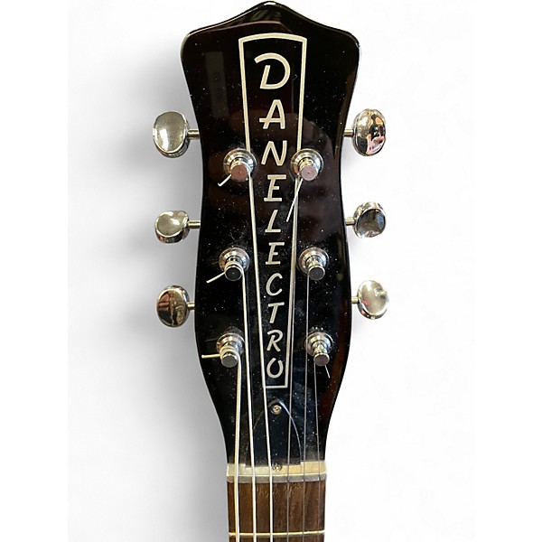 Used Danelectro 56' U2 Black and White Solid Body Electric Guitar