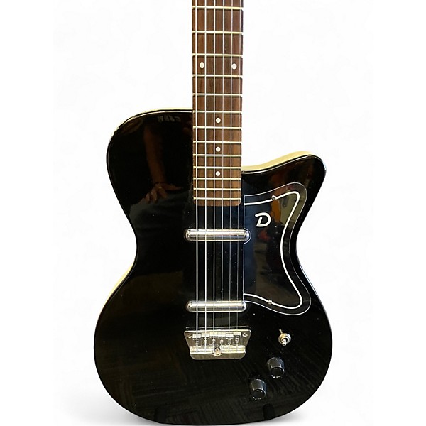 Used Danelectro 56' U2 Black and White Solid Body Electric Guitar