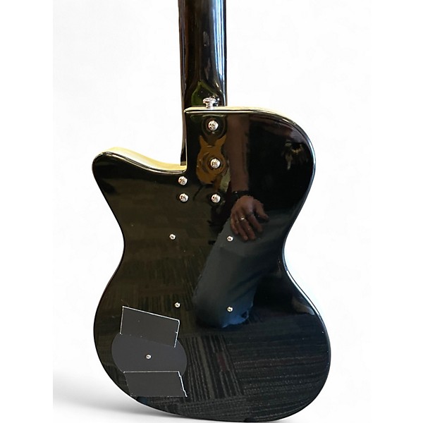 Used Danelectro 56' U2 Black and White Solid Body Electric Guitar