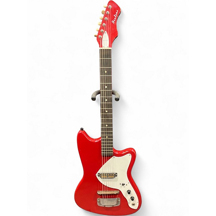 Vintage 1960s Airline BOBKAT RED Solid Body Electric Guitar RED