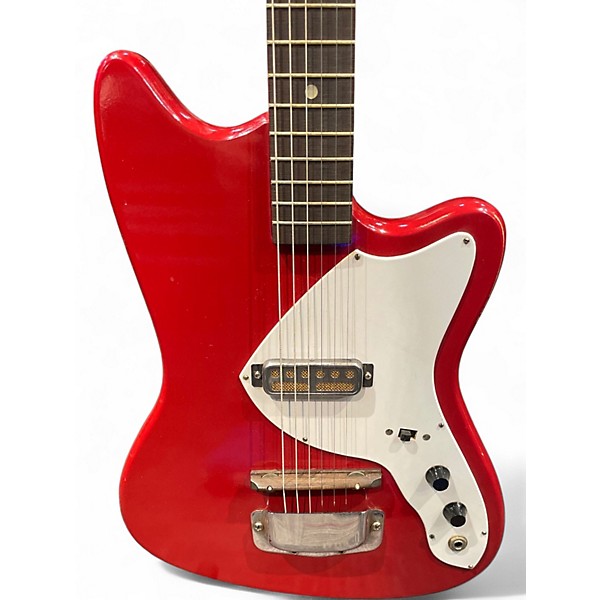 Vintage 1960s Airline BOBKAT RED Solid Body Electric Guitar