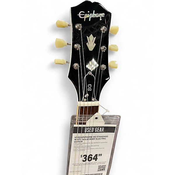 Used Epiphone SG Standard White Solid Body Electric Guitar