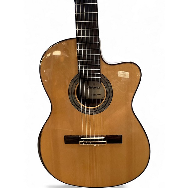 Used Alvarez ac70Hce armrest Natural Classical Acoustic Electric Guitar