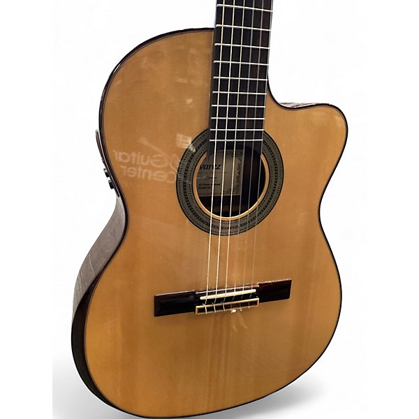 Used Alvarez ac70Hce armrest Natural Classical Acoustic Electric Guitar