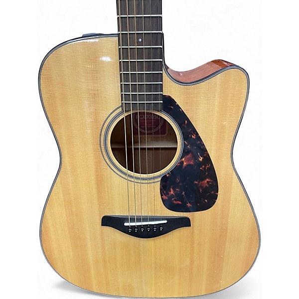 Used Yamaha FGX700SC Natural Acoustic Electric Guitar