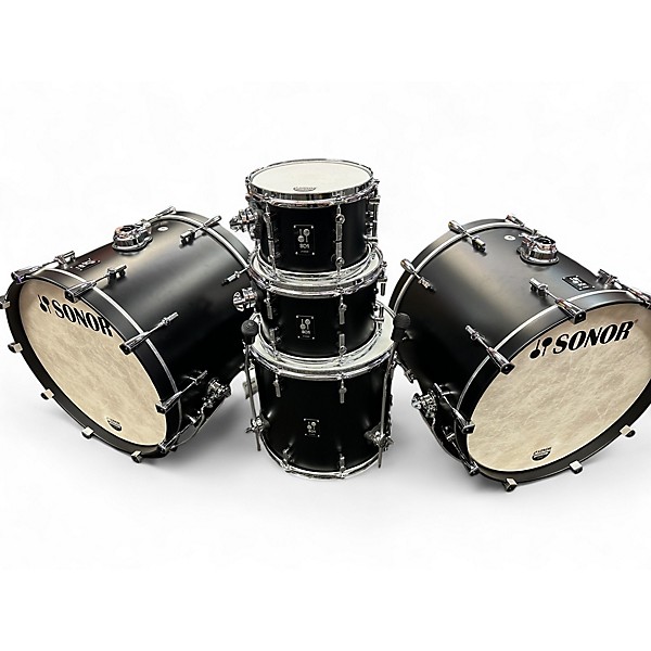 Used SONOR 5 Piece SQ1 GT BLACK Drum Kit