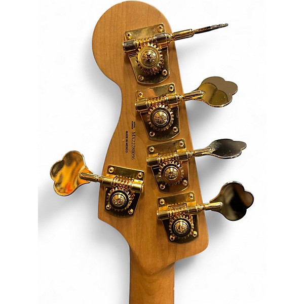 Used Fender MonoNeon Jazz Bass V Fluorescent Yellow Electric Bass Guitar