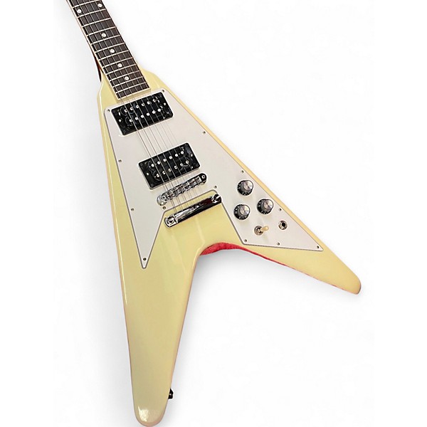 Used 2022 Gibson 1970'S FLYING V Classic White Solid Body Electric Guitar
