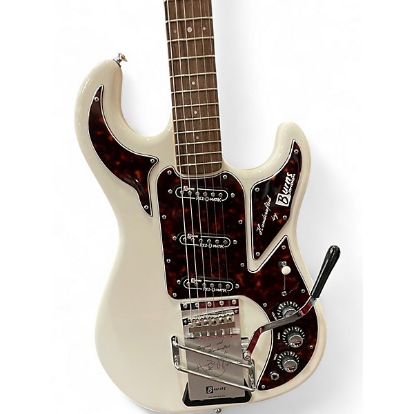 Used Burns MARVIN SIGNATURE WHITE Solid Body Electric Guitar