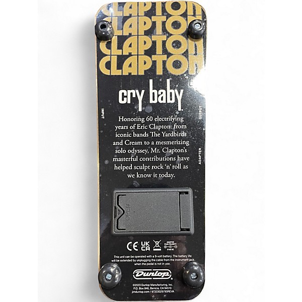 Used Dunlop EC95G ERIC CLAPTON CRYBABY WAH Effect Pedal