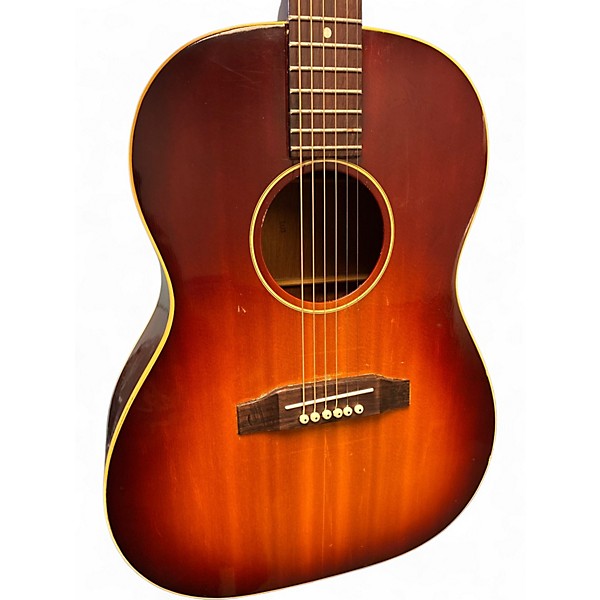 Vintage 1960s Gibson LG1 Dark Cherry Burst Acoustic Guitar