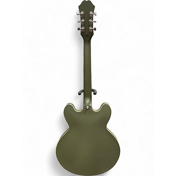 Used Epiphone Casino Worn Satin Olive Hollow Body Electric Guitar