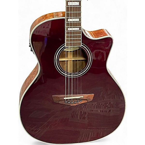 Used D'Angelico DAPCSG200WNRCP Wine Red Acoustic Electric Guitar