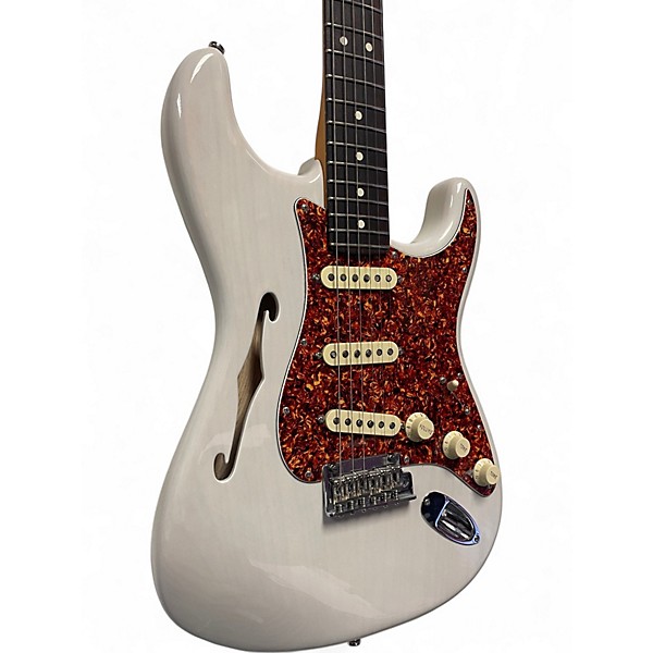 Used Fender American Professional II Statocaster Thinline White Blonde Solid Body Electric Guitar